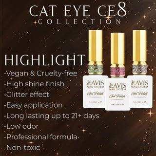 LAVIS Cat Eyes CE8 - 10 - Gel Polish 0.5 oz - Lavis Hidden Treasures Collection