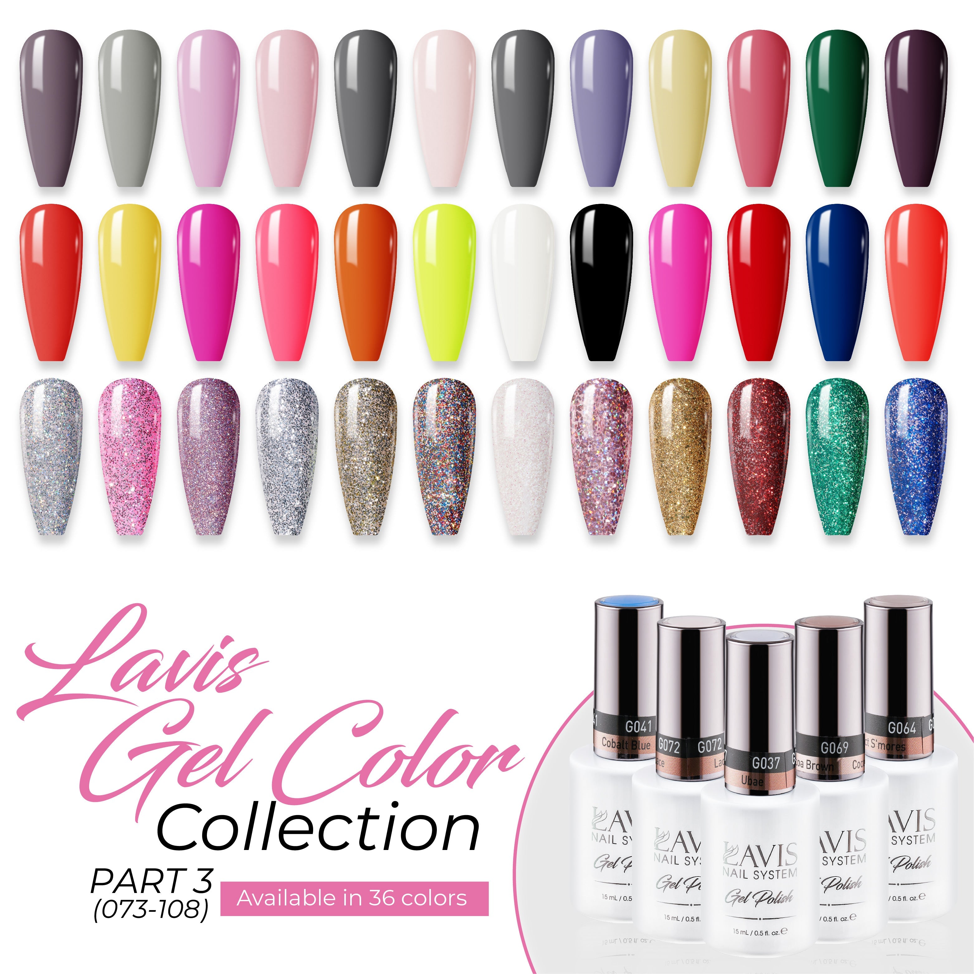 Lavis Gel Polish Part 3 by LAVIS NAILS sold by DTK Nail Supply
