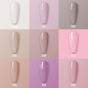 9 Lavis Holiday Gel Nail Polish Collection - SET 1 - 109; 111; 112; 121; 118; 123; 131; 114; 110 by LAVIS NAILS sold by DTK Nail Supply