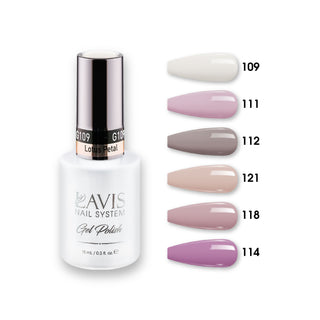 Lavis Gel Color Set 1 (6 colors): 109; 111; 112; 121; 118; 114 by LAVIS NAILS sold by DTK Nail Supply