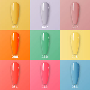 9 Lavis Holiday Gel Nail Polish Collection - SET 10 - 160; 137; 132; 089; 182; 146; 164; 178; 168 by LAVIS NAILS sold by DTK Nail Supply