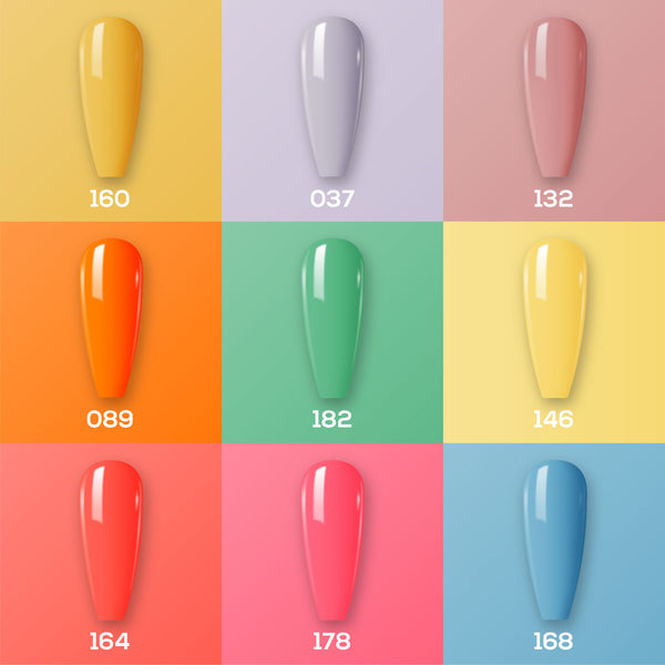 9 Lavis Holiday Gel Nail Polish Collection - SET 10 - 160; 137; 132; 089; 182; 146; 164; 178; 168 by LAVIS NAILS sold by DTK Nail Supply