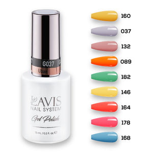 9 Lavis Holiday Gel Nail Polish Collection - SET 10 - 160; 137; 132; 089; 182; 146; 164; 178; 168 by LAVIS NAILS sold by DTK Nail Supply
