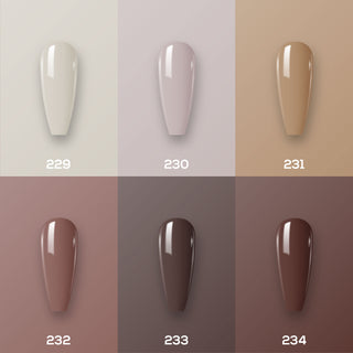  Lavis Nail Lacquer Set N10 (6 colors): 229, 230, 231, 232, 233, 234 by LAVIS NAILS sold by DTK Nail Supply