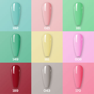 9 Lavis Holiday Gel Nail Polish Collection - SET 11 - 192; 021; 181; 149; 161; 006; 189; 043; 170 by LAVIS NAILS sold by DTK Nail Supply