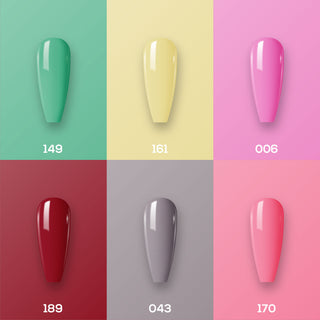  Lavis Gel Color Set 11 (6 colors): 149; 161; 006; 189; 043; 170 by LAVIS NAILS sold by DTK Nail Supply