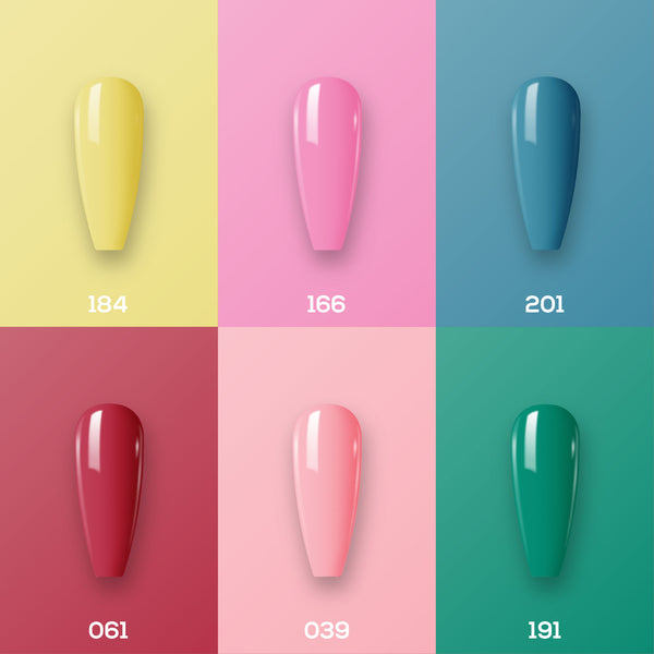  Lavis Nail Lacquer Summer Set N12 (6 colors): 184, 166, 201, 061, 039, 191 by LAVIS NAILS sold by DTK Nail Supply