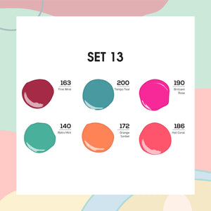 Lavis Gel Color Set 13 (6 colors): 163; 200; 190; 140; 172; 186 by LAVIS NAILS sold by DTK Nail Supply