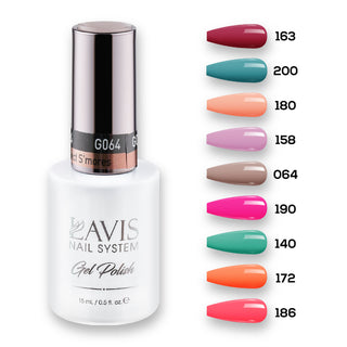 9 Lavis Holiday Gel Nail Polish Collection - SET 13 - 163; 200; 180; 158; 064; 190; 140; 172; 186 by LAVIS NAILS sold by DTK Nail Supply