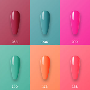 Lavis Gel Color Set 13 (6 colors): 163; 200; 190; 140; 172; 186 by LAVIS NAILS sold by DTK Nail Supply