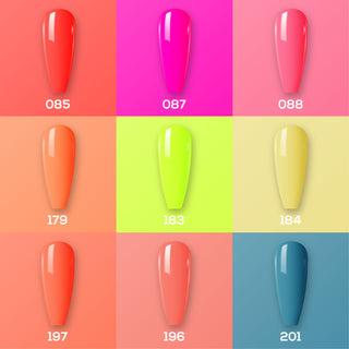 9 Lavis Holiday Gel Nail Polish Collection - SET 14 - 085; 087; 088; 179; 183; 184; 197; 196; 201 by LAVIS NAILS sold by DTK Nail Supply