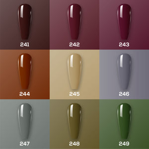 9 Lavis Holiday Gel Nail Polish Collection - SET 16 - 241; 242; 243; 244; 245; 246; 247; 248; 249 by LAVIS NAILS sold by DTK Nail Supply