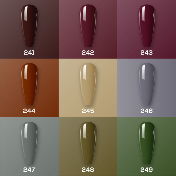 9 Lavis Holiday Gel Nail Polish Collection - SET 16 - 241; 242; 243; 244; 245; 246; 247; 248; 249 by LAVIS NAILS sold by DTK Nail Supply