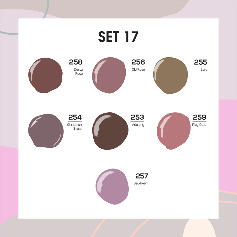  Lavis Holiday Collection: 7 Gel Polishes, 1 Base Gel, 1 Top Gel - Set 17 - 258, 256, 255, 254, 253, 259, 257 + BT by LAVIS NAILS sold by DTK Nail Supply
