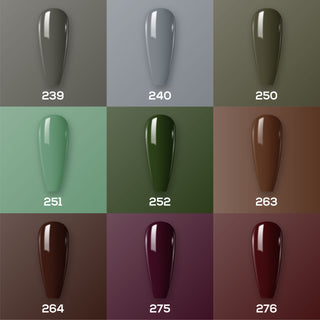 9 Lavis Holiday Gel Nail Polish Collection - SET 19 - 239; 240; 250; 251; 252; 263; 264; 275; 276 by LAVIS NAILS sold by DTK Nail Supply