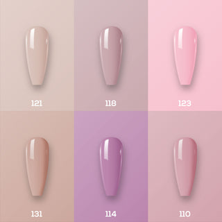  Lavis Nail Lacquer Set N1 (6 colors): 121, 118, 123, 131, 114, 110 by LAVIS NAILS sold by DTK Nail Supply