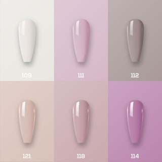  Lavis Gel Color Set 1 (6 colors): 109; 111; 112; 121; 118; 114 by LAVIS NAILS sold by DTK Nail Supply