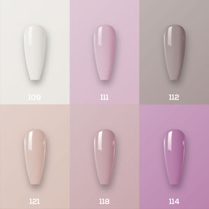 Lavis Gel Color Set 1 (6 colors): 109; 111; 112; 121; 118; 114 by LAVIS NAILS sold by DTK Nail Supply