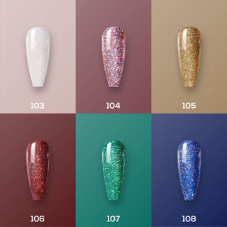  Lavis Nail Lacquer Holiday Fall Set N1 (6 colors): 103, 104, 105, 106, 107, 108 by LAVIS NAILS sold by DTK Nail Supply