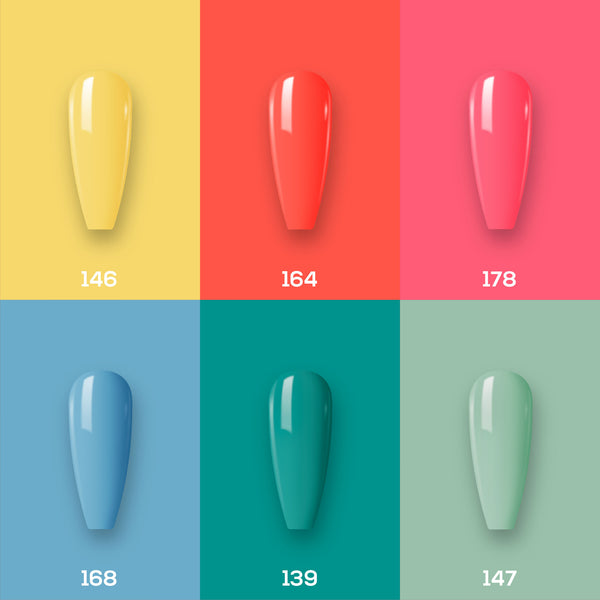  Lavis Nail Lacquer Summer Set N1 (6 colors): 146, 164, 178, 168, 139, 147 by LAVIS NAILS sold by DTK Nail Supply