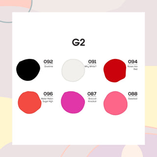  Lavis Gel Summer Color Set G2 (6 colors): 088, 087, 091, 092, 094, 096 by LAVIS NAILS sold by DTK Nail Supply