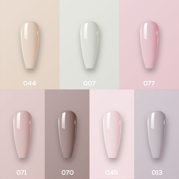  Lavis Holiday Collection: 7 Gel Polishes, 1 Base Gel, 1 Top Gel - Set 2 - 044, 007, 077, 071, 070, 045, 013 + BT by LAVIS NAILS sold by DTK Nail Supply