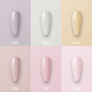 Lavis Gel Color Set 2 (6 colors): 013; 007; 044; 071; 077; 045 by LAVIS NAILS sold by DTK Nail Supply