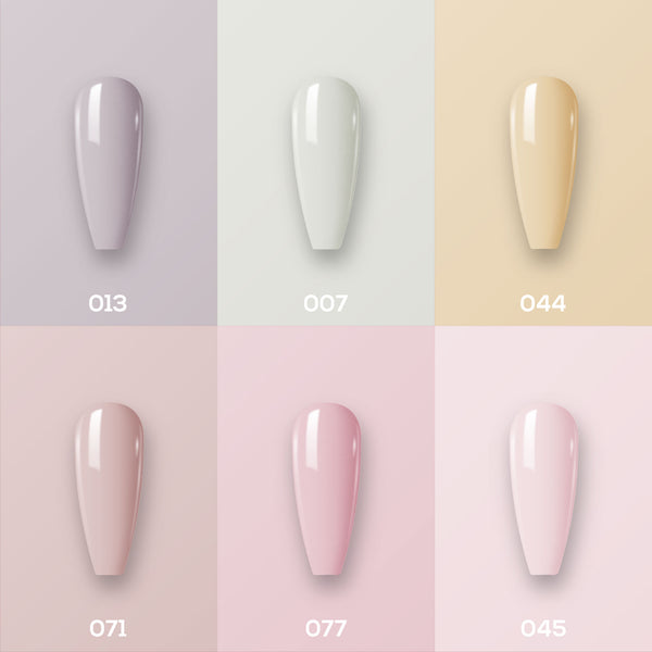 Lavis Gel Color Set 2 (6 colors): 013; 007; 044; 071; 077; 045 by LAVIS NAILS sold by DTK Nail Supply