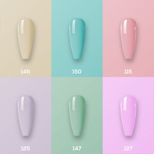 Lavis Gel Color Set 3 (6 colors): 145; 150; 115; 125; 147; 127 by LAVIS NAILS sold by DTK Nail Supply