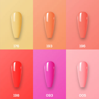  Lavis Nail Lacquer Summer Set N4 (6 colors): 176, 193, 196, 198, 093, 005 by LAVIS NAILS sold by DTK Nail Supply
