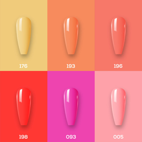  Lavis Gel Summer Color Set G4 (6 colors): 176, 193, 196, 198, 093, 005 by LAVIS NAILS sold by DTK Nail Supply