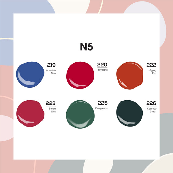  Lavis Nail Lacquer Holiday Fall Set N5 (6 colors): 219, 220, 222, 223, 225, 226 by LAVIS NAILS sold by DTK Nail Supply