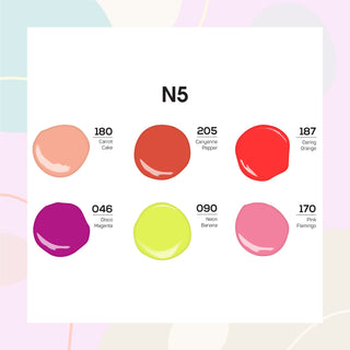  Lavis Healthy Nail Lacquer Summer Set N5 (6 colors): 180, 205, 187, 046, 090, 170 by LAVIS NAILS sold by DTK Nail Supply