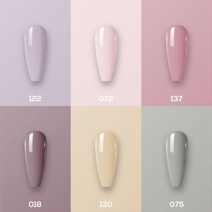 Lavis Gel Color Set 6 (6 colors): 122; 072; 137; 018; 130; 075 by LAVIS NAILS sold by DTK Nail Supply