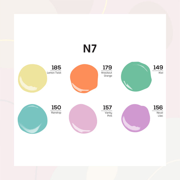  Lavis Nail Lacquer Summer Set N7 (6 colors): 185, 179, 149, 150, 157, 156 by LAVIS NAILS sold by DTK Nail Supply