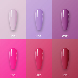 Lavis Gel Color Set G7 (6 colors): 155, 162, 032, 190, 175, 163 by LAVIS NAILS sold by DTK Nail Supply