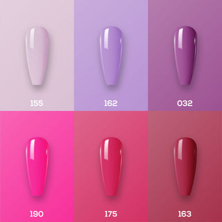  Lavis Gel Color Set G7 (6 colors): 155, 162, 032, 190, 175, 163 by LAVIS NAILS sold by DTK Nail Supply