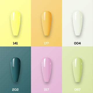  Lavis Nail Lacquer Summer Set N8 (6 colors): 141, 177, 004, 202, 157, 067 by LAVIS NAILS sold by DTK Nail Supply