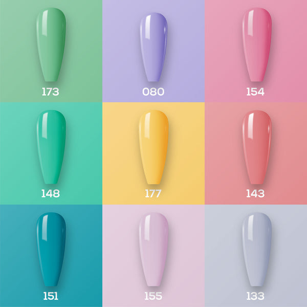 9 Lavis Holiday Gel Nail Polish Collection - SET 9 - 173; 080; 154; 148; 177; 143; 151; 155; 133 by LAVIS NAILS sold by DTK Nail Supply