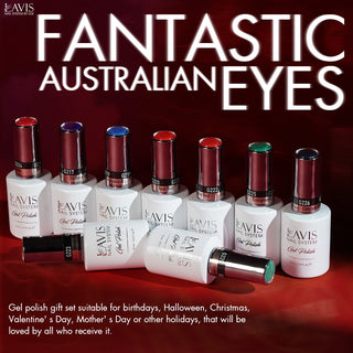  Lavis Gel Fantastic Australian Eyes Set G8 (9 colors): 217, 219, 220, 222, 223, 224, 225, 226, 228 by LAVIS NAILS sold by DTK Nail Supply