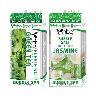  2 NBC Green Tea - Jasmine - Bubble World Spa Kit (4 Step) by NBC sold by DTK Nail Supply