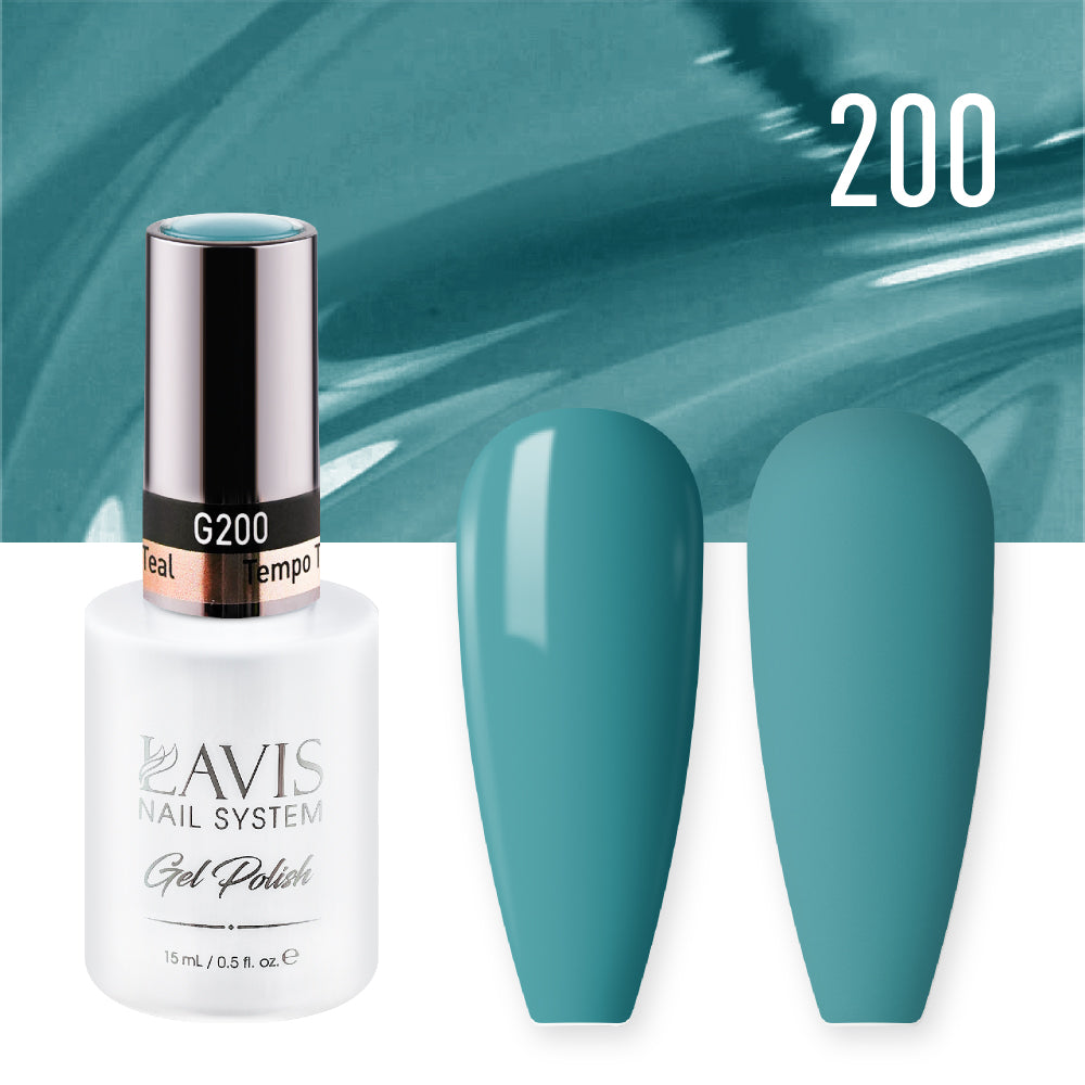 Lavis Gel Nail Polish Duo - 200 Teal Colors - Tempo Teal by LAVIS NAILS sold by DTK Nail Supply