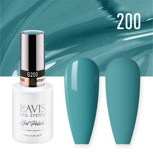 Lavis Gel Nail Polish Duo - 200 Teal Colors - Tempo Teal by LAVIS NAILS sold by DTK Nail Supply