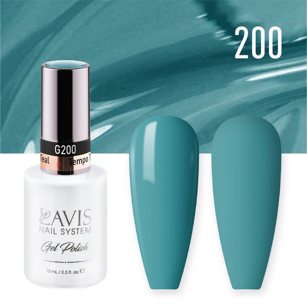 Lavis Gel Nail Polish Duo - 200 Teal Colors - Tempo Teal by LAVIS NAILS sold by DTK Nail Supply
