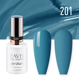  Lavis Gel Nail Polish Duo - 201 Blue Colors - Blue Nile by LAVIS NAILS sold by DTK Nail Supply