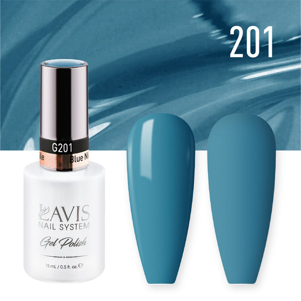Lavis Gel Nail Polish Duo - 201 Blue Colors - Blue Nile by LAVIS NAILS sold by DTK Nail Supply