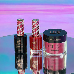  LDS 3 in 1 - 031 La Vie En Rose - Dip, Gel & Lacquer Matching by LDS sold by DTK Nail Supply