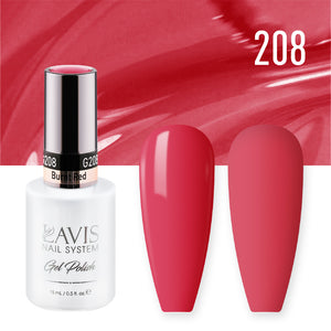 LAVIS Nail Lacquer - 208 Burnt Red - 0.5oz by LAVIS NAILS sold by DTK Nail Supply