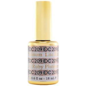  DND DC Gel Polish 209 - Glitter, Gold Colors - Lite Ruby by DND DC sold by DTK Nail Supply