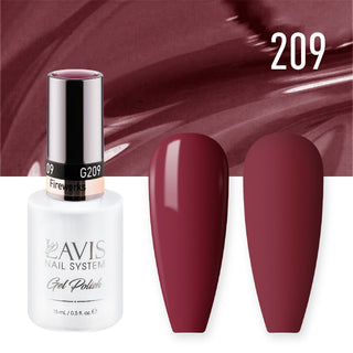 Lavis Gel Polish 209 - Crimson Colors - Fireworks by LAVIS NAILS sold by DTK Nail Supply